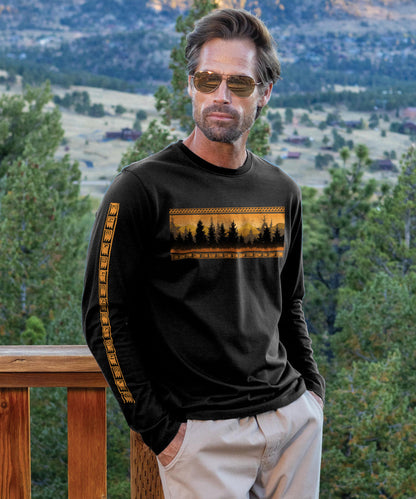Mountain View Band - Jet Black Long Sleeve Pima T-Shirt