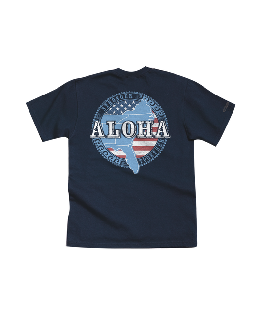 Aloha Stronger Together - Navy Short Sleeve Crewneck T-Shirt