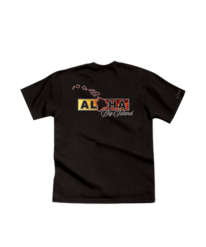 Aloha For Big Island - Black Short Sleeve Crewneck T-Shirt