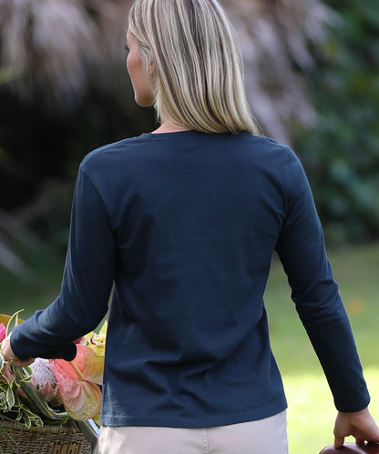 Luna Sol - Navy Long Sleeve Crewneck T-Shirt