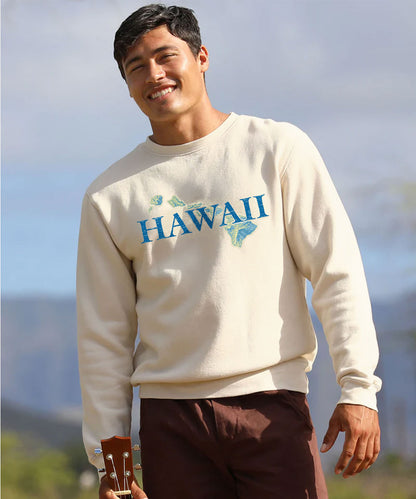 Hawaiian Islands - Coconut Dyed Long Sleeve Sweatshirt