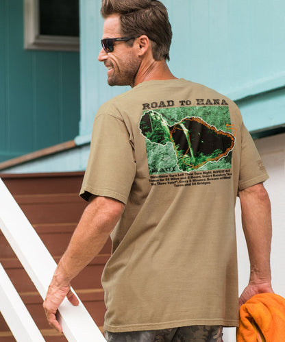Crazy Road To Hana - Kona Coffee Dyed Short Sleeve Crewneck T-Shirt