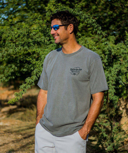 Kauai Island Brewing Co Logo - Crater Dyed® Short Sleeve Crewneck T-Shirt